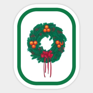 Christmas wreath Sticker